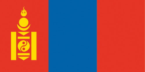 Le drapeau de la Mongolie
